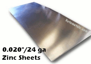 .020" Zinc Sheet -24 Gauge