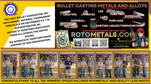 THE CAST BULLET ASSOCIATION, INC. 48TH ANNUAL NATIONAL TOURNAMENT (SEPT. 6 & 7)