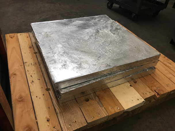 Zinc Cast Plate  - 1.875" x 25" x 25"