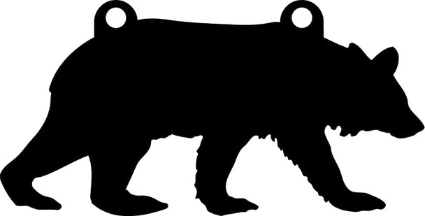 High Caliber AR500 3/8" Thick Animal Silhouette Targets - for Precision Practice Grizzly, Black, Brown Bear(Bear #1, 07x14)