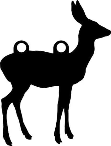 High Caliber AR500 3/8" Thick Animal Silhouette Targets - for Precision Practice Deer Elk Moose Doe(Doe #1, 16x21)