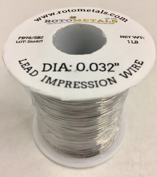 Lead Impression Wire 1 pound Spool 0.032" Diameter