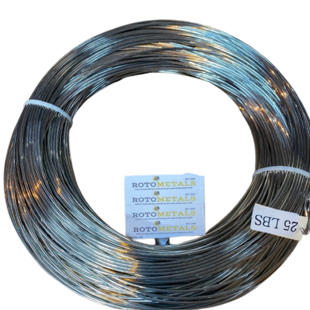 Genuine Grade 2 Babbitt Wire .125  Diameter in 25 LB Hexagon Cartons  