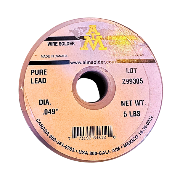 Lead Impression Wire-0.049" 99.9% - 5 Pound Spool (1.24mm)  Clearance Checking