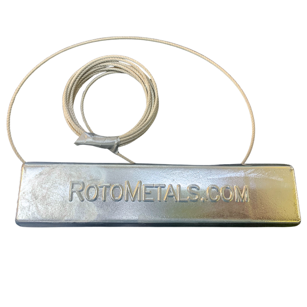 RotoMetals' 3lb Sacrificial Zinc Marine Anode - FREE SHIPPING - (For Boat Lifts and Docks)