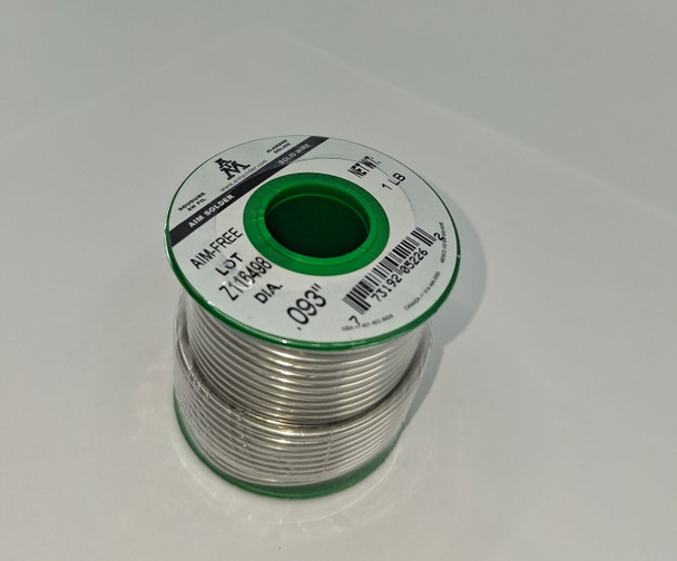 AIMFREE 95.80Sn1Sb3Cu.2Ag Solid Wire Solder .093 Diameter 1# Spools - AIM 5226