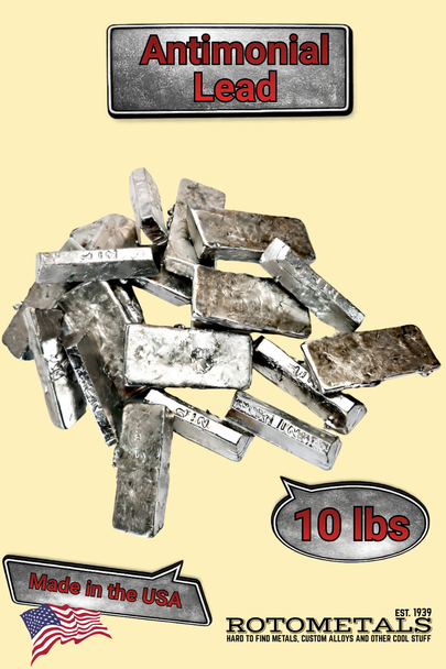 10 lb Hard Lead Mini Ingots – 1-4% Antimony Alloy | Bullet Casting Alloy | Made in USA