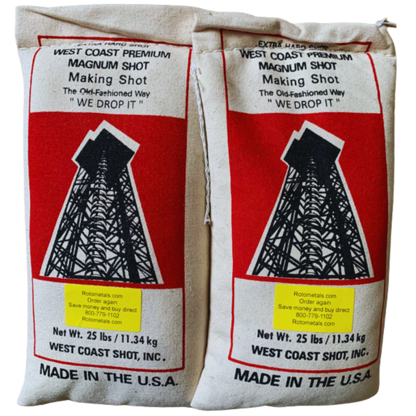 West Coast Magnum Shot Lead (2-25) Bags 50 lbs Size 4-9 - Freight Included