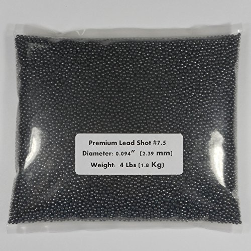 Lead Shot Balls #7.5 bag 4 lbs (64 oz) (1.8 kg) (0.094) (2.39 mm) Dia -  Free Shipping - RotoMetals