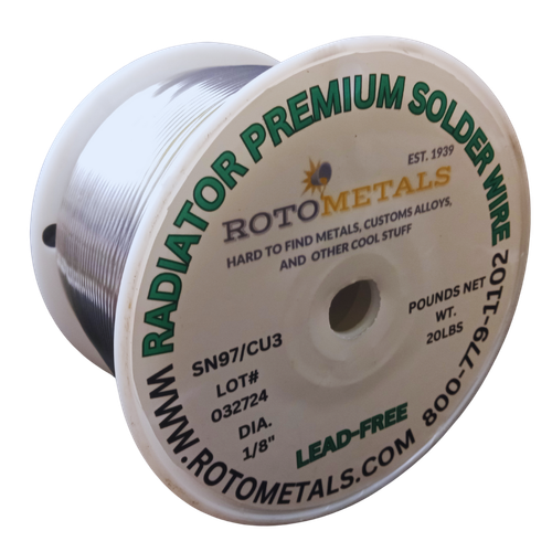 97Sn/3Cu Solid Wire Solder lead-free .125 diameter on 20# spool