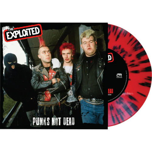 The Exploited – Punks Not Dead (Vinyl, 7", Single, Limited Edition, Red With Black Splatter)