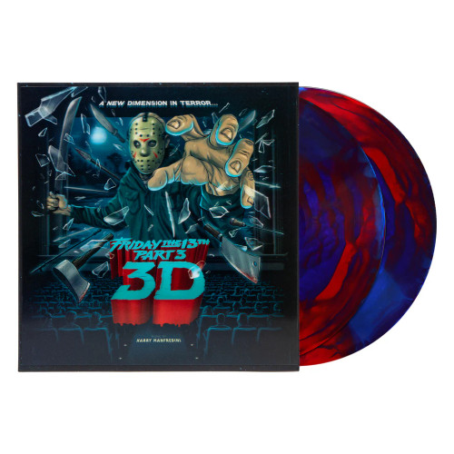 Harry Manfredini – Friday The 13th Part 3 3D: Original Sountrack (2 x Vinyl, LP, Album, Limited Edition, Lenticular Cover, Metallic Blue & Red Swirl, 180g)
