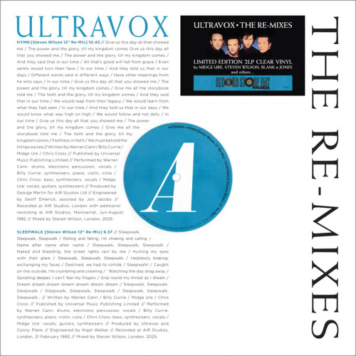 RSD2026 Ultravox – The Re-Mixes (2 x Vinyl, LP, Compilation, Limited Edition, White)