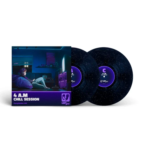 Various – Lofi Girl: 4 A.M. Chill Session (2 x Vinyl, LP, Compilation, Limited Edition, Starry Night Splatter)