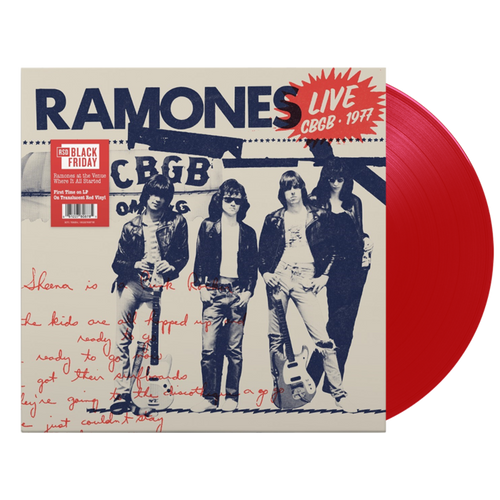 RSDBF2025 Ramones – Live at CBGB, 1977 (Vinyl, LP, Album, Limited Edition, Red Translucent)