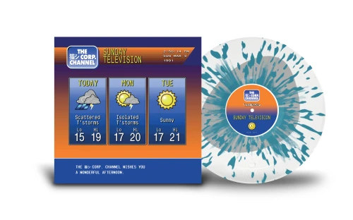 猫 シ Corp. / Cat System Corp. – Sunday Television (Vinyl, LP, Album, 45RPM, "Scattered Showers" Grey-In-Clear w/Blue Splatter, 180g)