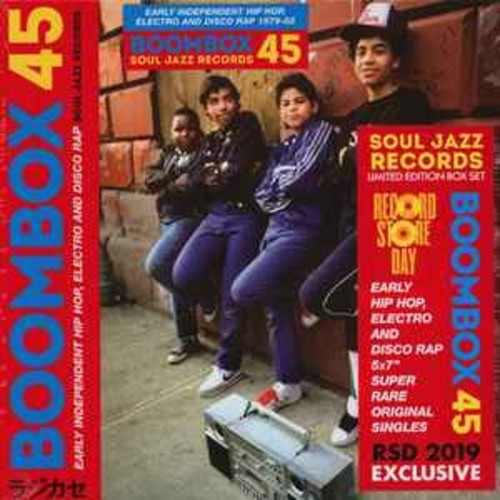 Various ‎– Boombox 45 (Early Independent Hip Hop, Electro And Disco Rap 1979-82) (7"BOX SET)