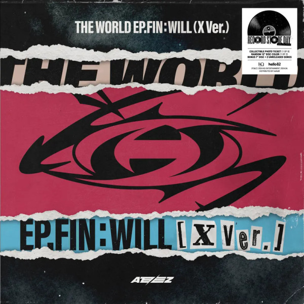 RSD2024 Ateez – THE WORLD EP.FIN : WILL (X Ver.) (Vinyl, LP, Album, Limited Edition, Random Colour Variant, Bonus 7" Single)