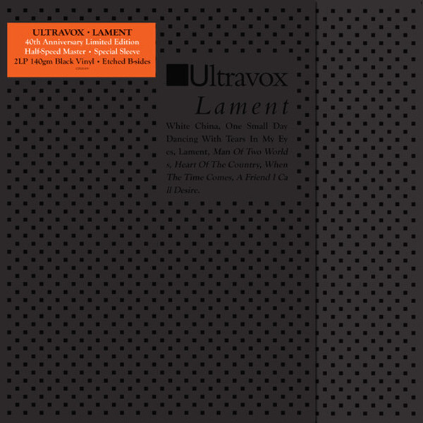 Ultravox – Lament (2 x Vinyl, LP, Album, Limited Edition, Remastered, Side B & D Etching)