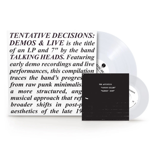 RSDBF2025 Talking Heads – Tentative Decisions: Demos & Live (Vinyl, LP, Compilation, Bonus 7" Single, Clear)