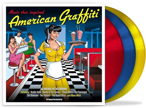 Various – Music That Inspired American Graffiti (3 x Vinyl, LP, Compilation, Red/Blue/Yellow)