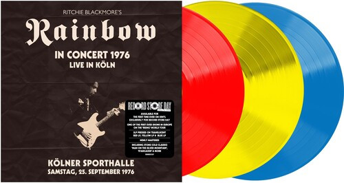 RSD2026 Ritchie Blackmore's Rainbow – Live In Koln 1973 (3 x Vinyl, LP, Album, 50th Anniversary Edition, Translucent Red/Yellow/Blue)