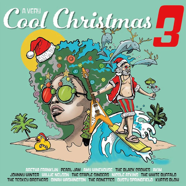 Various – A Very Cool Christmas 3 (2 x Vinyl, LP, Compilation, Numbered, Clear & Transparent Blue, 180g)