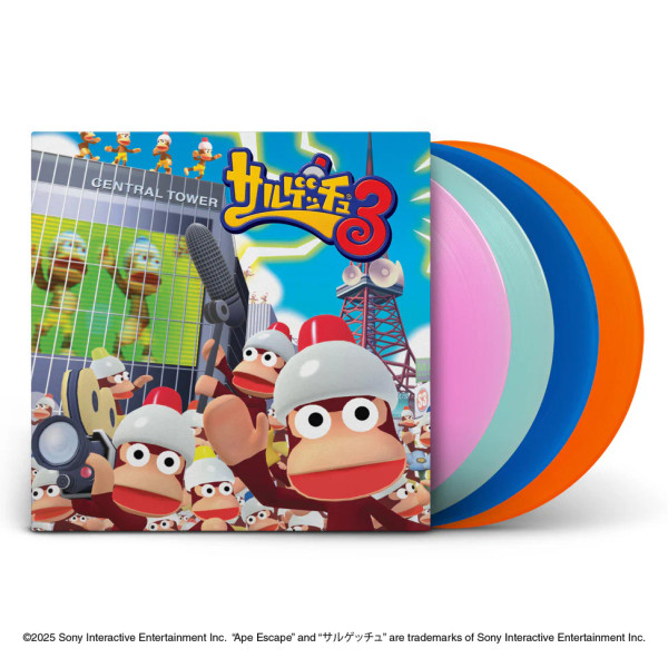 Soichi Terada – Ape Escape 3: Originape Soundtracks In A Box (4 x Vinyl, LP, Album, Translucent Violet, Ice, Blue, & Orange, Box Set)