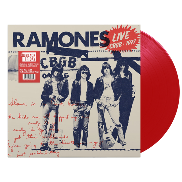 RSDBF2025 Ramones – Live at CBGB, 1977 (Vinyl, LP, Album, Limited Edition, Red Translucent)