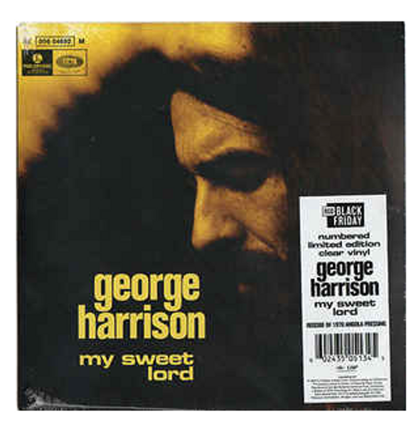 George Harrison ‎– My Sweet Lord.   (Vinyl, 7", Single, Numbered,  Clear)
