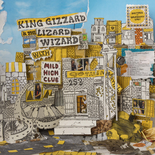 King Gizzard And The Lizard Wizard With Mild High Club ‎– Sketches Of Brunswick East (Vinyl, LP, Album, Yellow with Sky Blue Splatter)