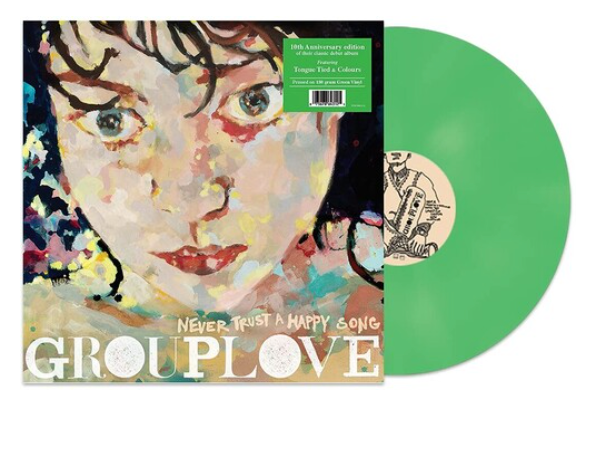 Grouplove – Never Trust A Happy Song.   (Vinyl, LP, Album, Repress, Green)