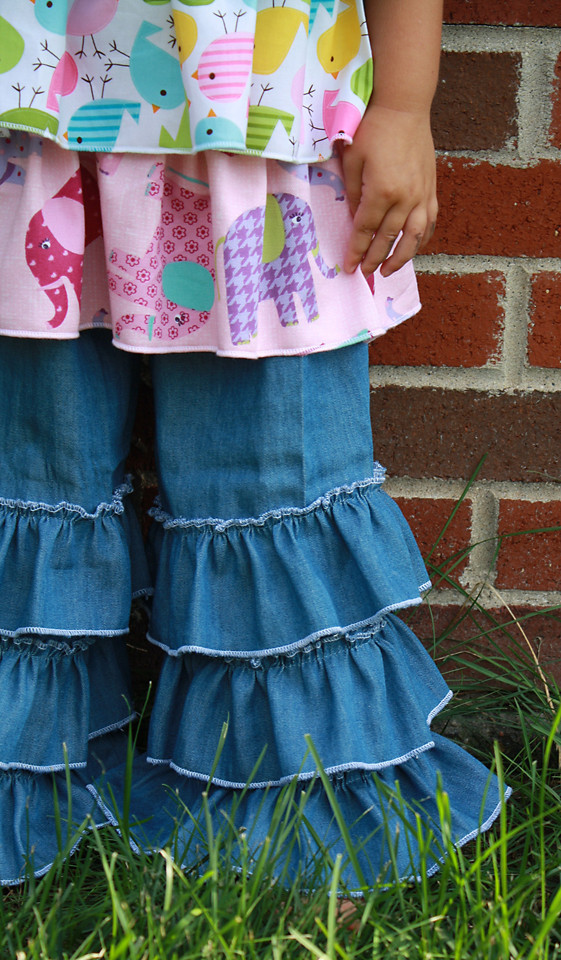 Hailey's Triple Ruffle Pants and Capris Sizes 6/12m to 8 Kids PDF