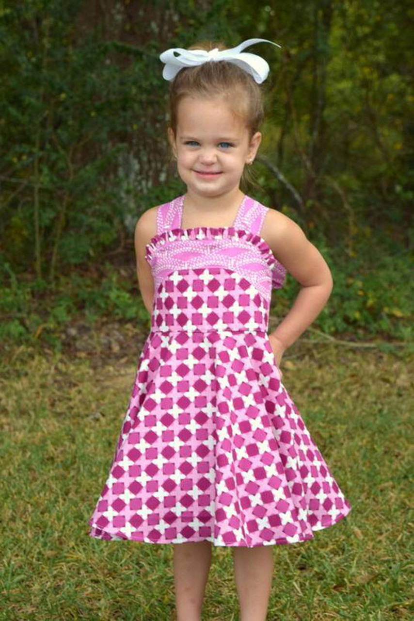 Lennon's Colorblock Dress Sizes 2T to 14 Kids PDF Pattern