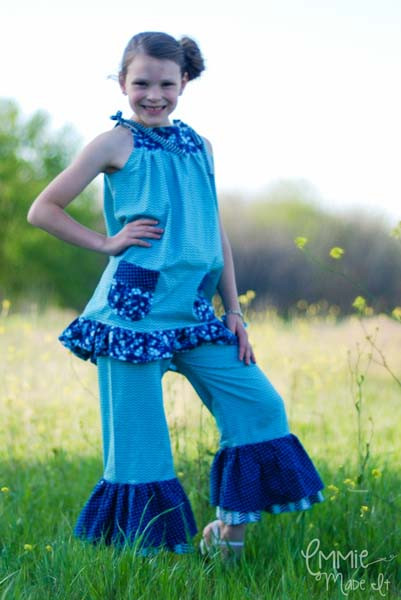 Nicolette's Double Ruffle Pants and Capris Sizes NB to 15/16 Kids