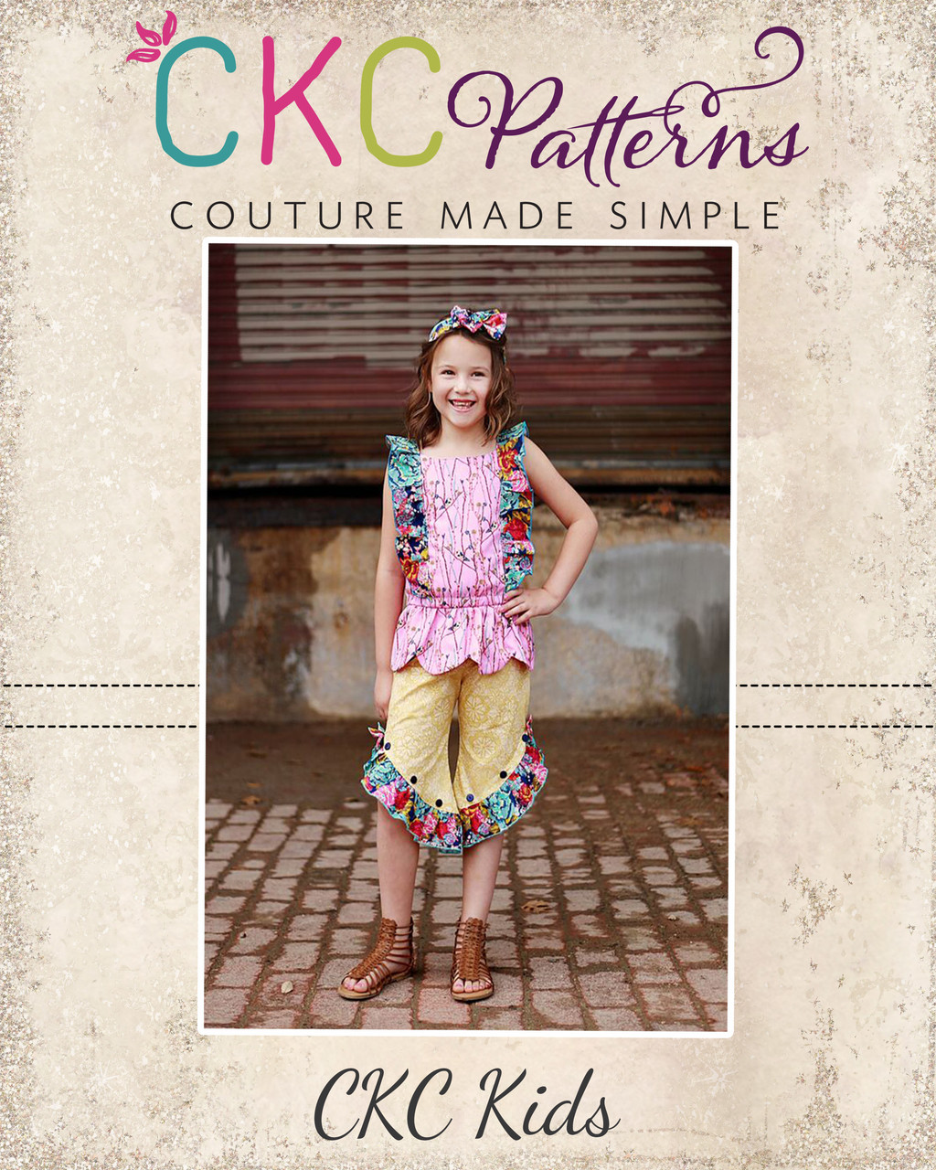 パンツ TYPESERVICE Mixed Pattern Ruffled Pants Raleigh's Ruffled Hi-Low Pants and Capris Sizes NB to 14 Girls and