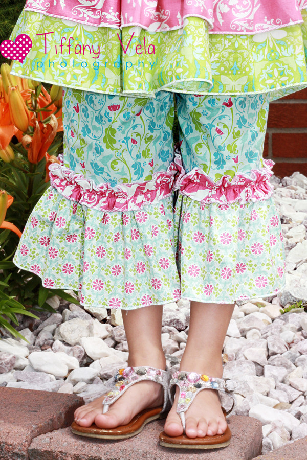 Olivia's Ruffle Butt Pants and Capris Sizes NB to 8 Kids and Dolls