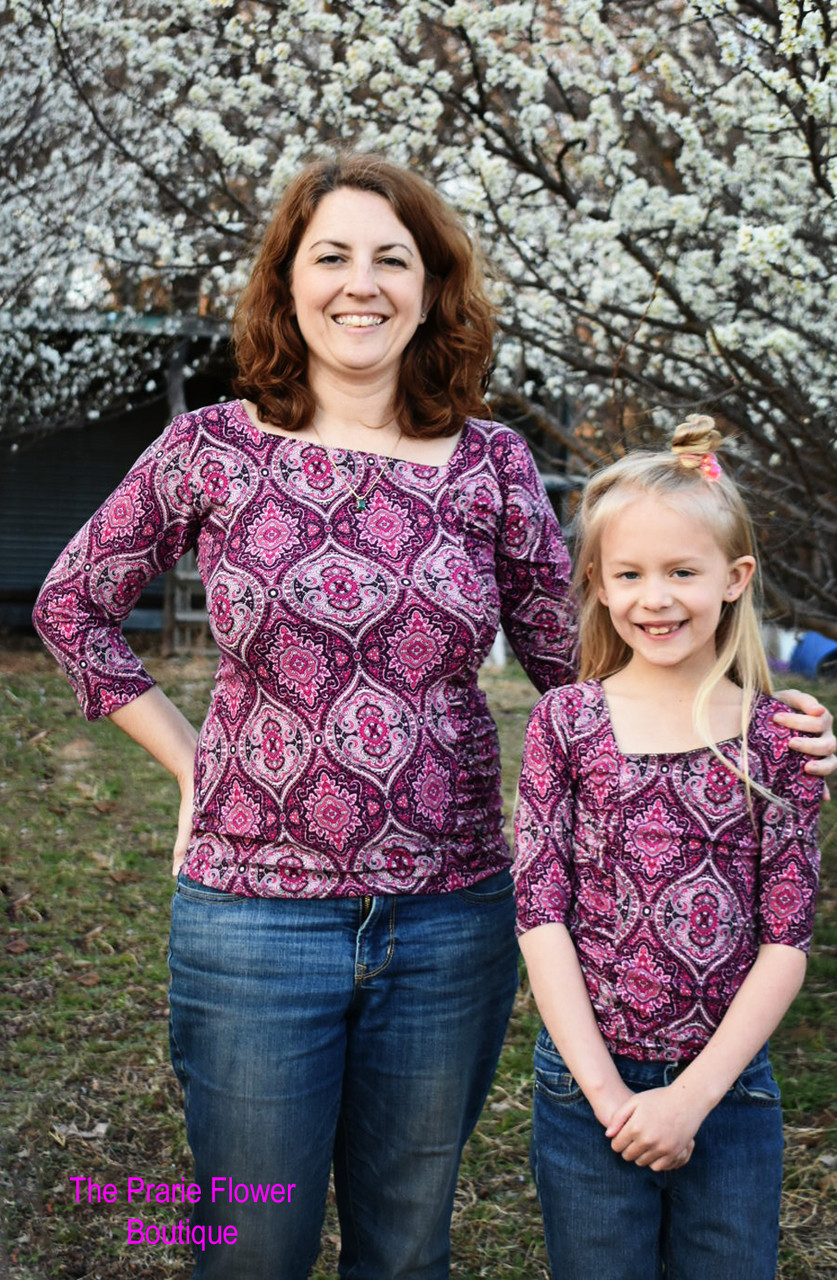 Aszy's Asymmetrical Shirt Sizes 2T to 14 Girls PDF Pattern