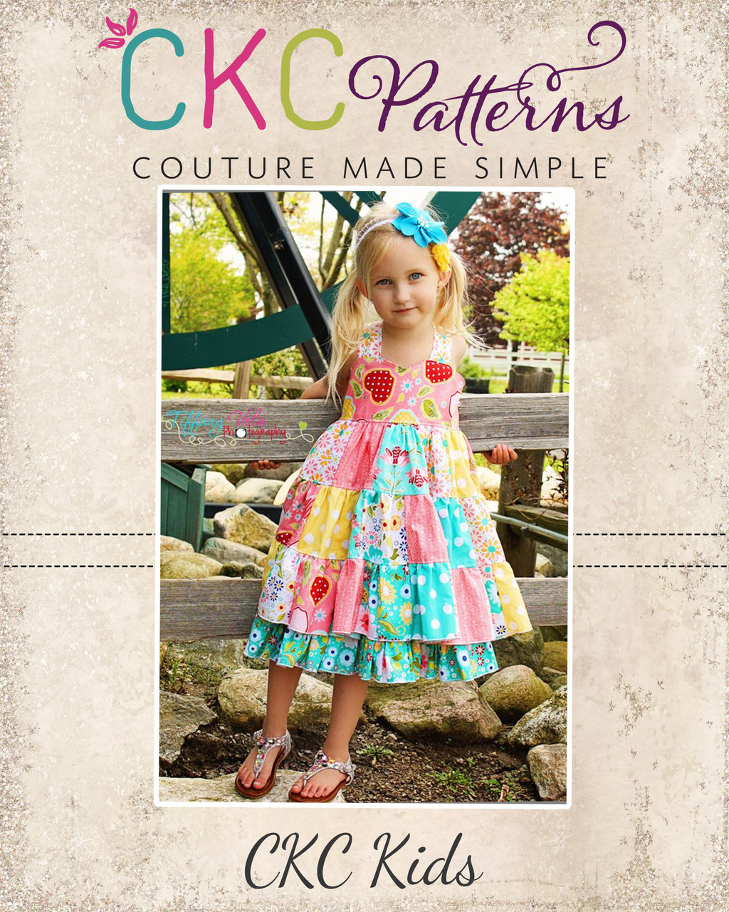 Tiffany's Sweetheart Patchwork Dress Sizes 6/12m to 8 Kids PDF Pattern