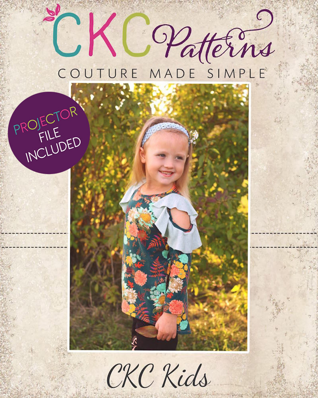 Jayla's Cold Shoulder Tunic Sizes 2T to 14 Kids PDF Pattern