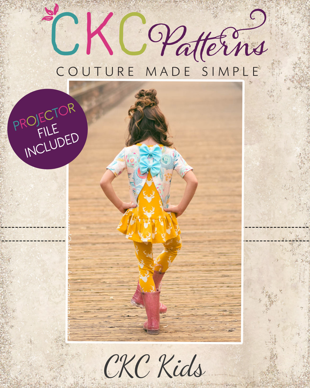 KS24ページ Aster's Amazing Layered Top Sizes 2T to 14 Kids PDF Pattern