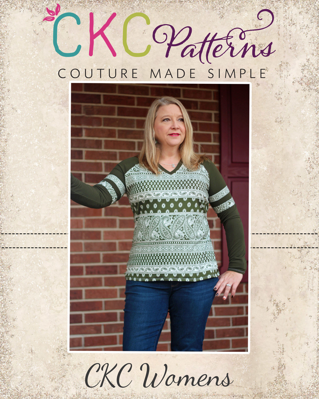 Rhonda's V-Neck Raglan Top and Dress Sizes XXS to 3X Women PDF Pattern