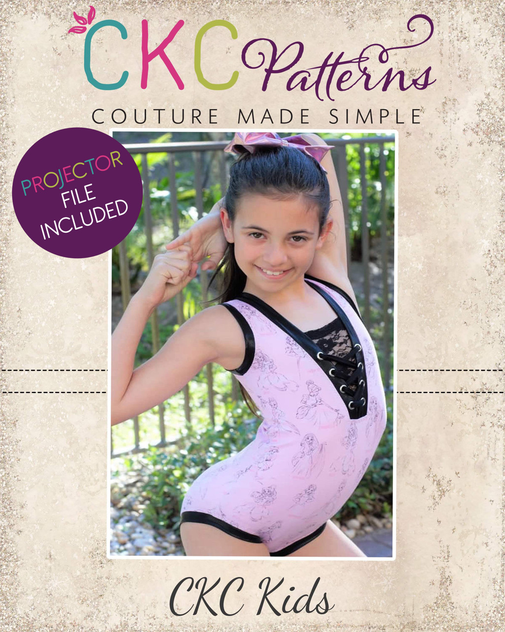 Norma's V-Neck Dancewear Sizes 2T to 14 Girls PDF Pattern