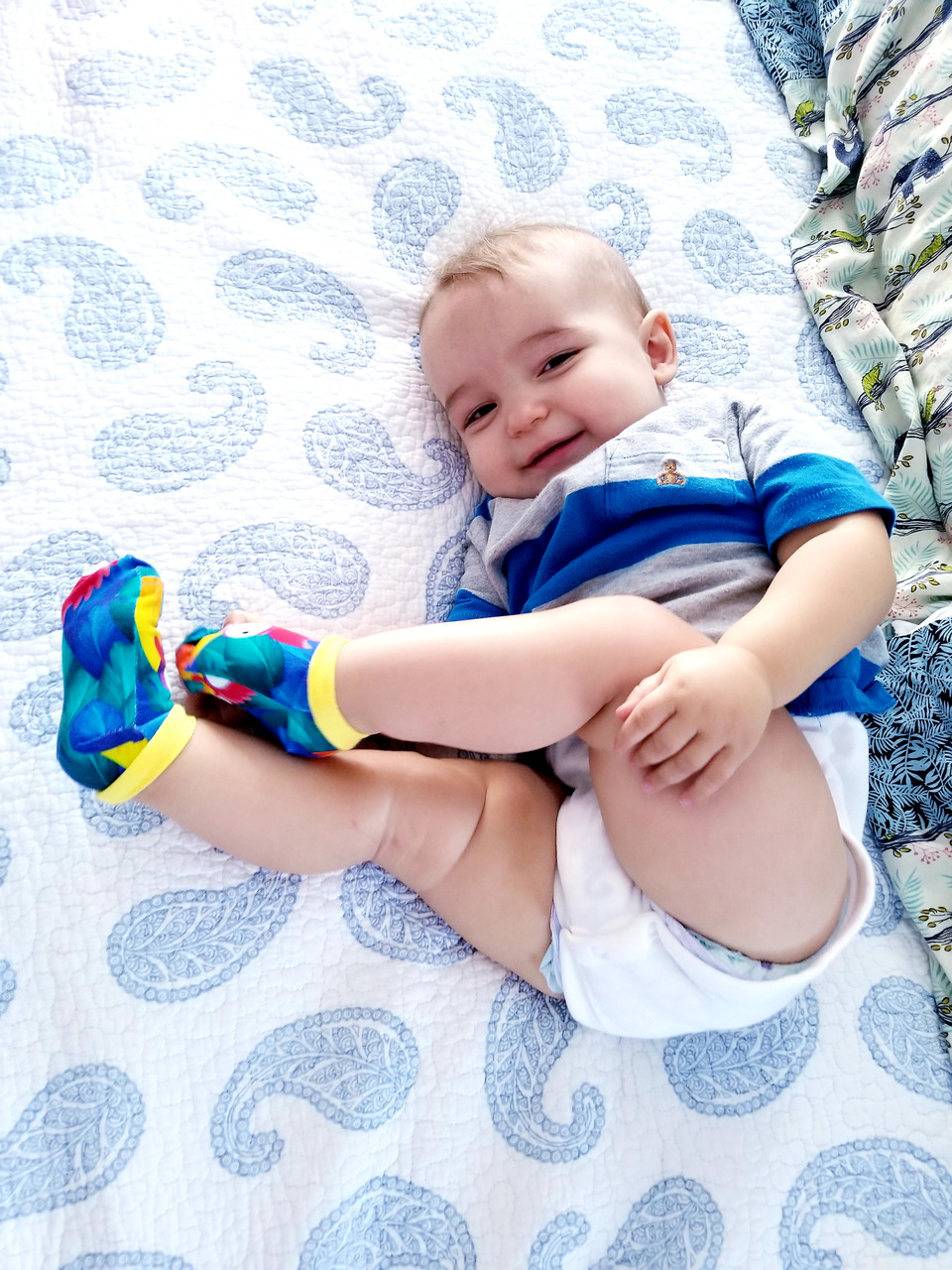 Bobby's Scrap Busting Sock 19 Shoe Sizes Baby - Kids PDF Pattern baby-sock-diy-christmas-ornaments-cutesy-crafts