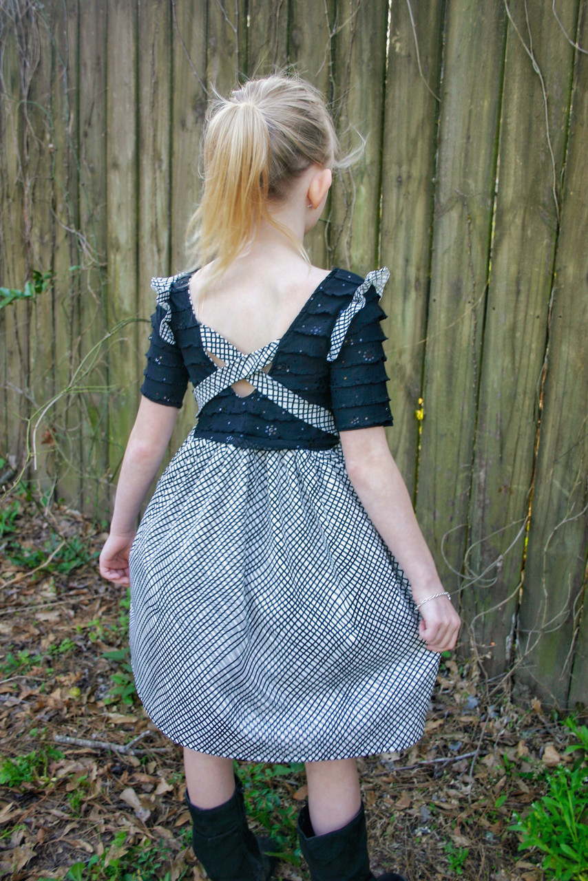 Clarabelle's Criss-Cross Scooped Back Dress Sizes 2T to 14