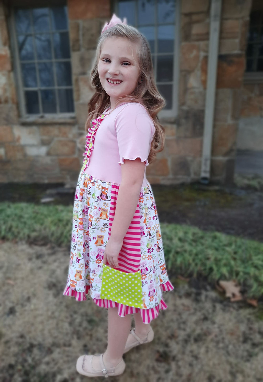 Nesta's Side Panel Pocket Dress Sizes 2T to 14 Kids PDF Pattern