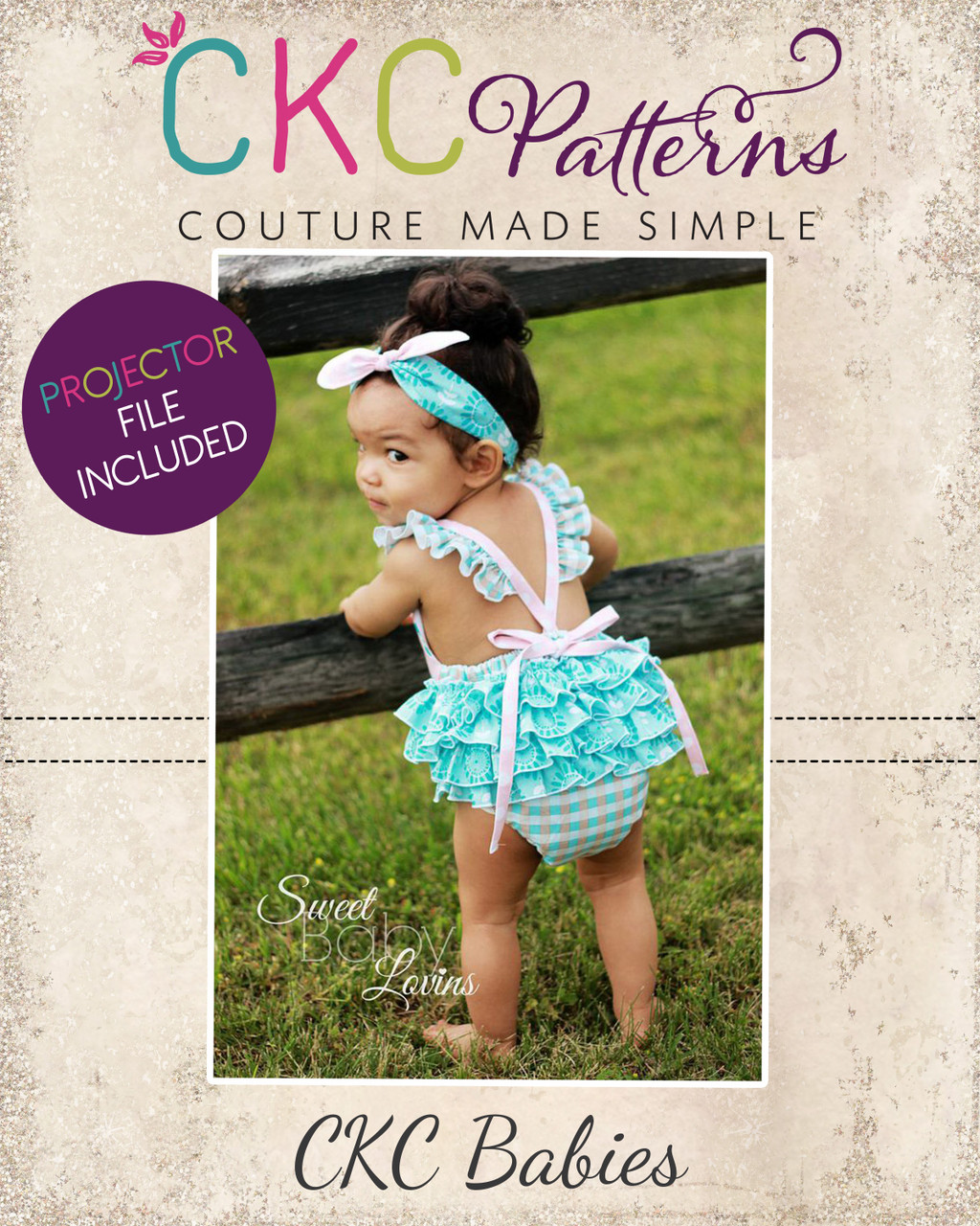 Jaimesyn's Ruffled Bottom Romper Sizes NB to 18/24m PDF Pattern