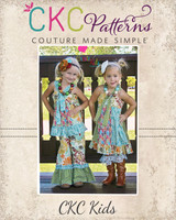 Grace's Twirly Center Knot Dress and Top Sizes 6/12m to 8 Kids and Dolls PDF Pattern