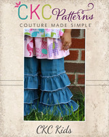 Hailey's Triple Ruffle Pants and Capris Sizes 6/12m to 8 Kids PDF Pattern
