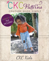 Cicely's Bell Sleeve Bodysuit Sizes NB to 14 Kids PDF Pattern